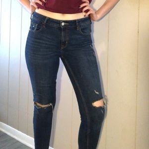 Old Navy dark blue skinny jeans